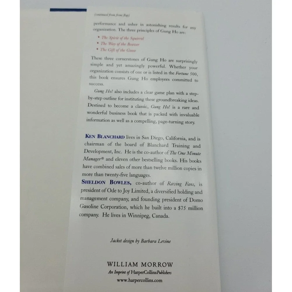 Gung Ho! Business Self Development Book By Ken Blanchard & Sheldon‎ Bowles